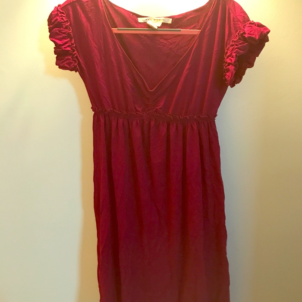 max studio raspberry mini dress